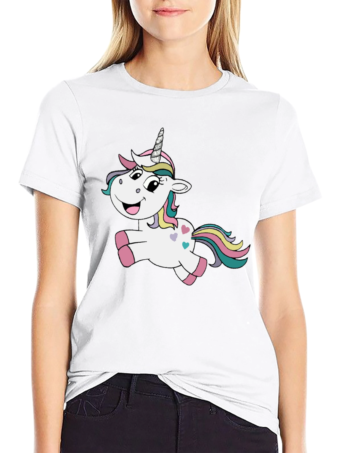 Unicorn Graphic Black T-Shirt