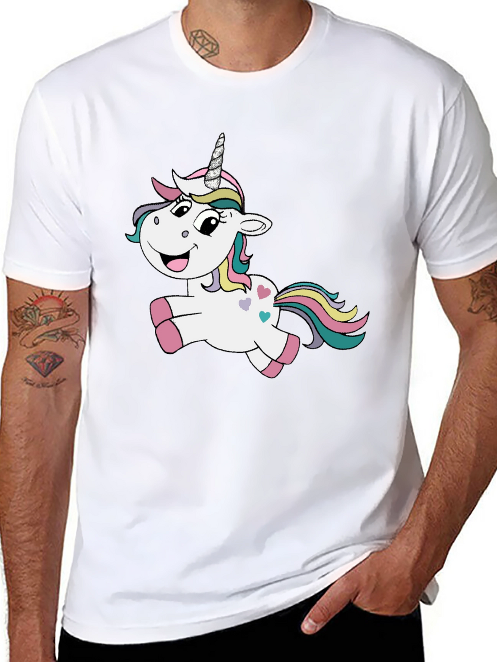 Unicorn Graphic Black T-Shirt