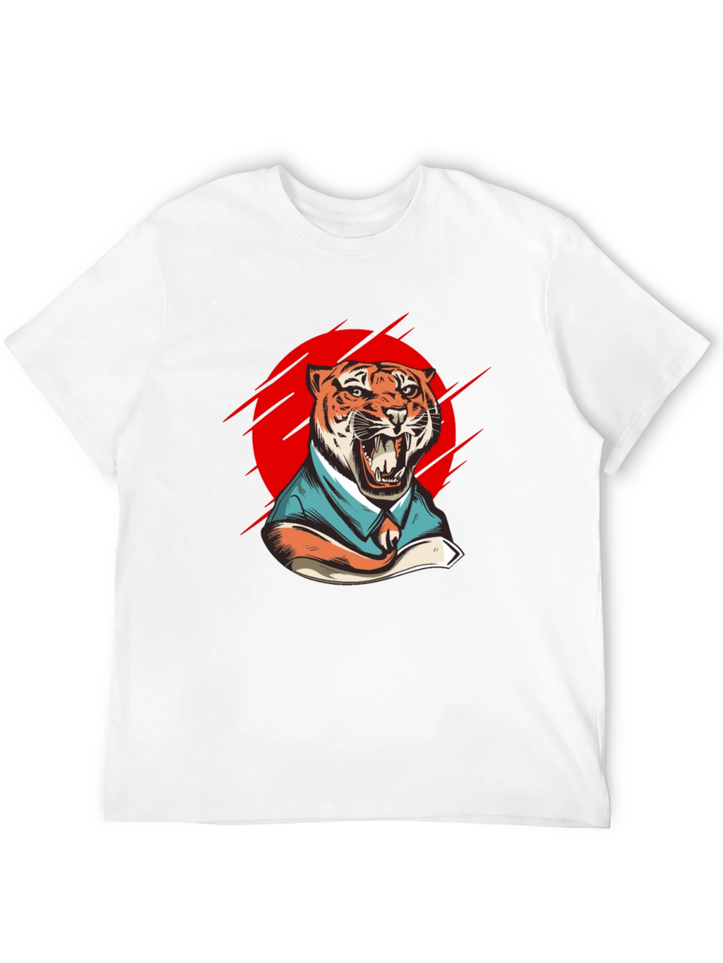 Tiger in Suit Graphic T-Shirt - Black