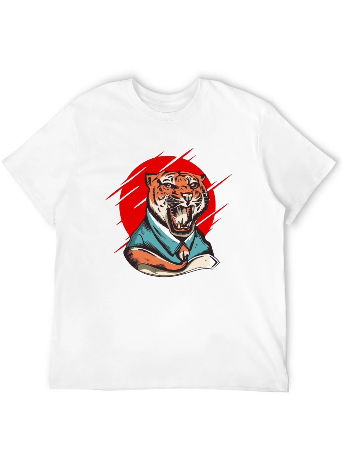 Tiger in Suit Graphic T-Shirt - Black