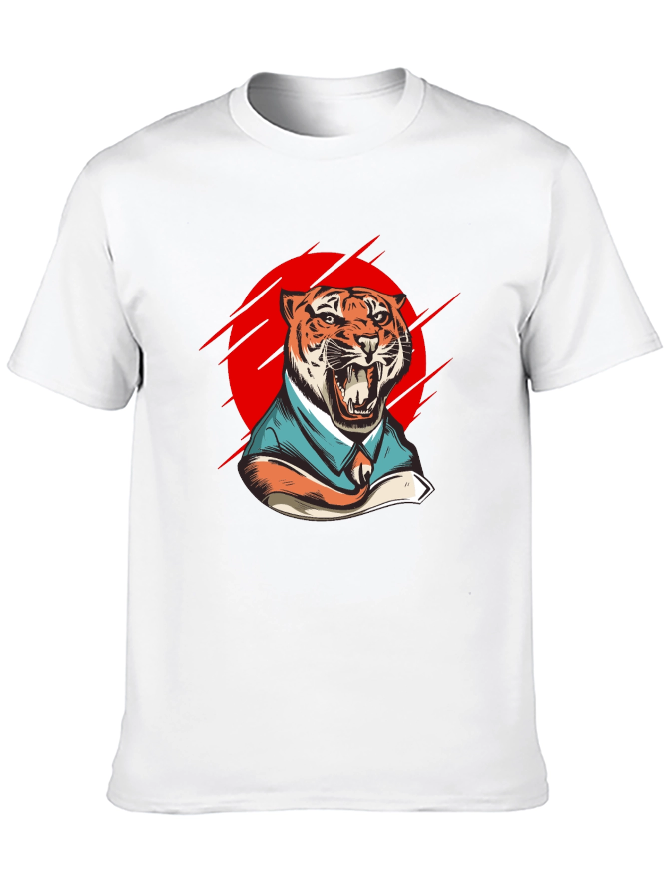 Tiger in Suit Graphic T-Shirt - Black