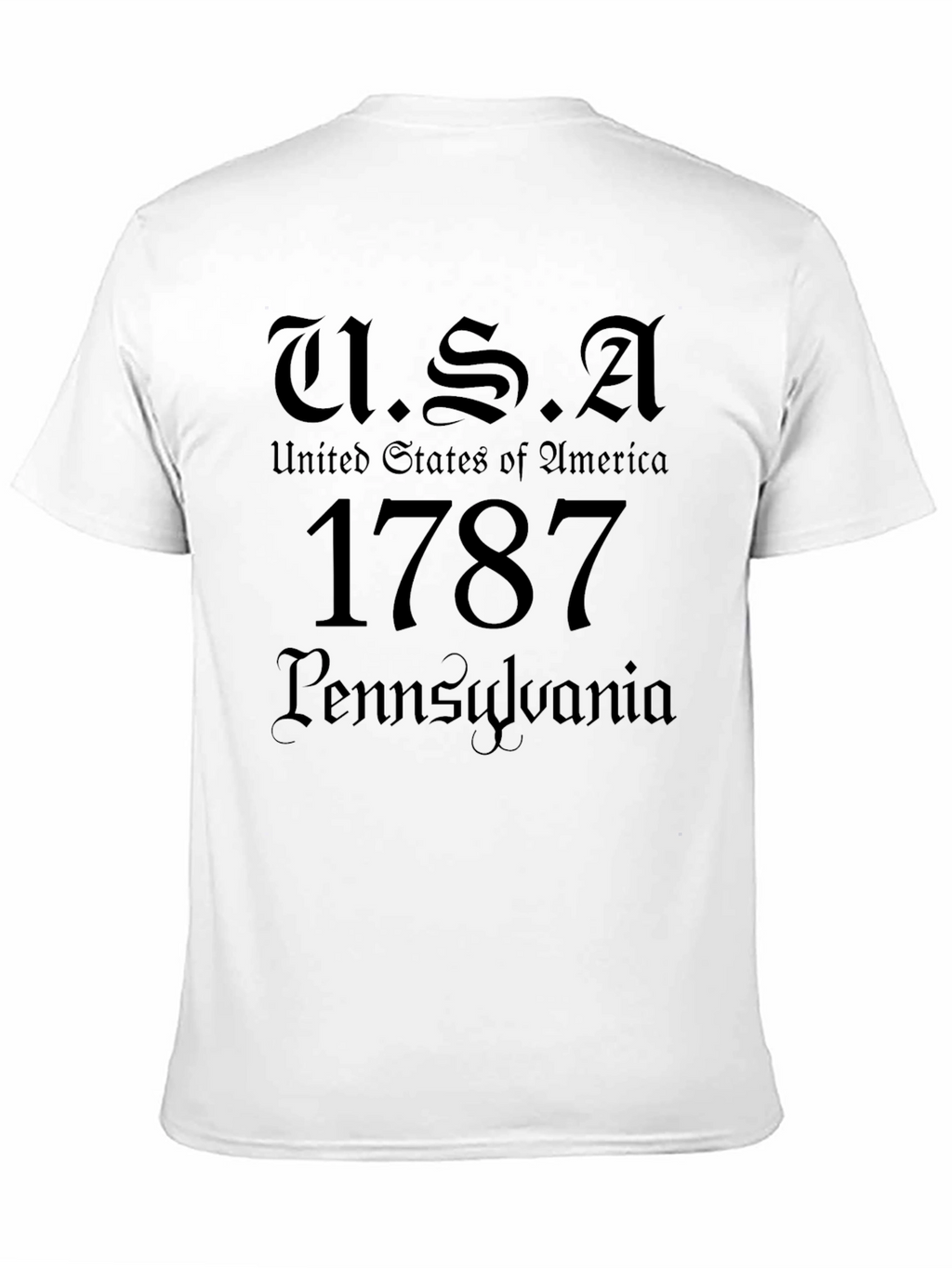 USA 1787 Pennsylvania Black T-Shirt