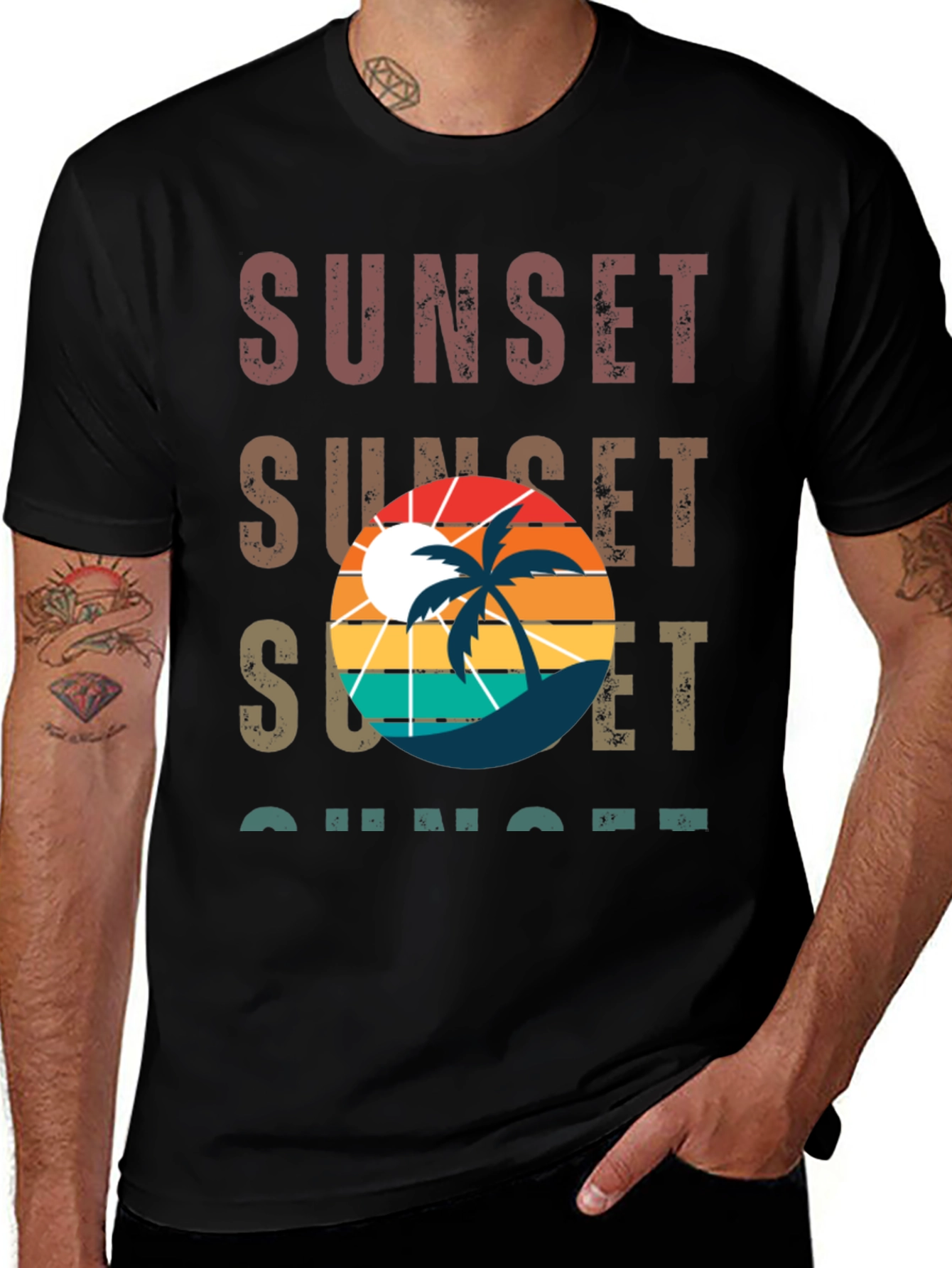 Sunset Palm Tree T-Shirt