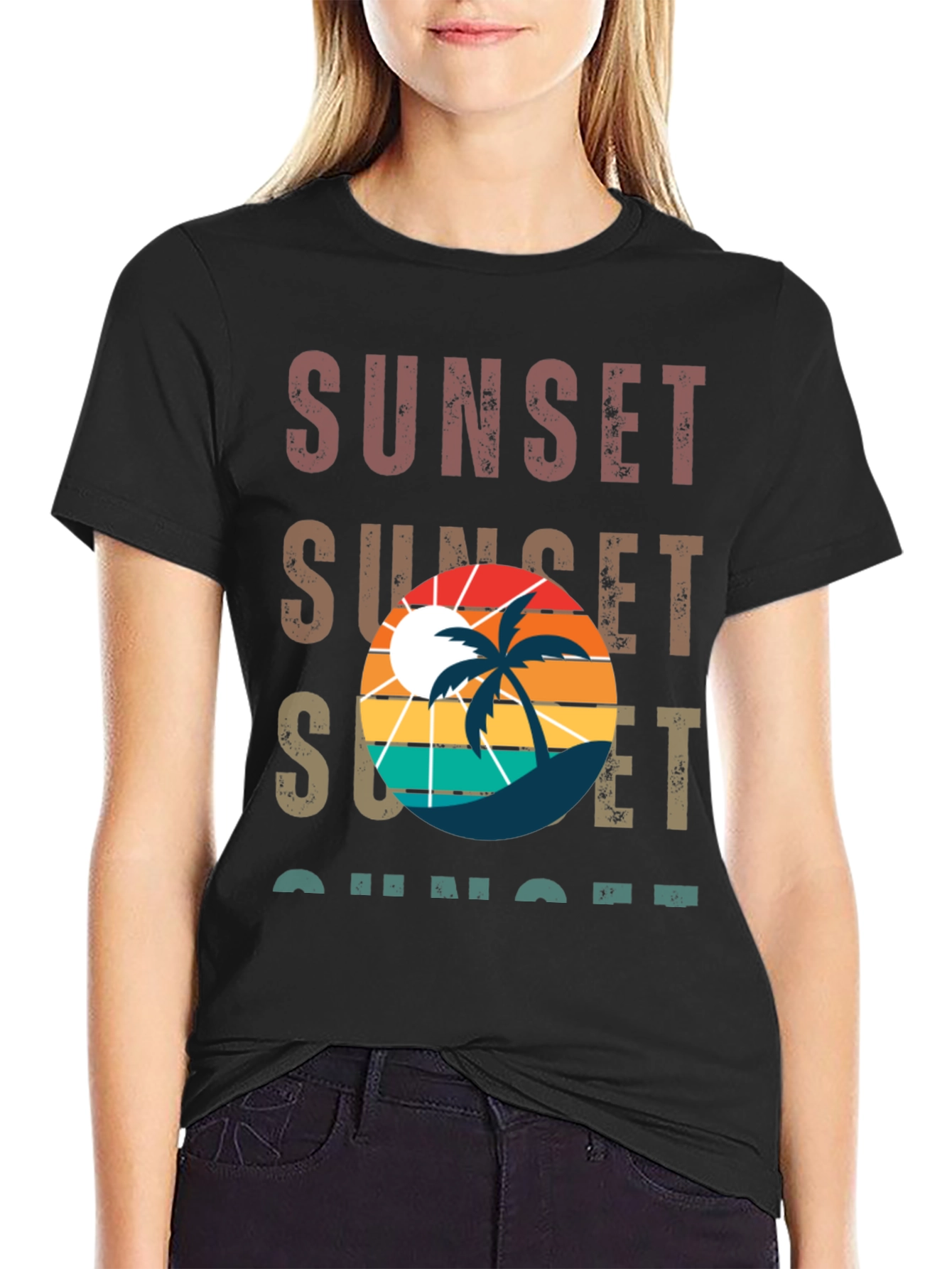 Sunset Palm Tree T-Shirt