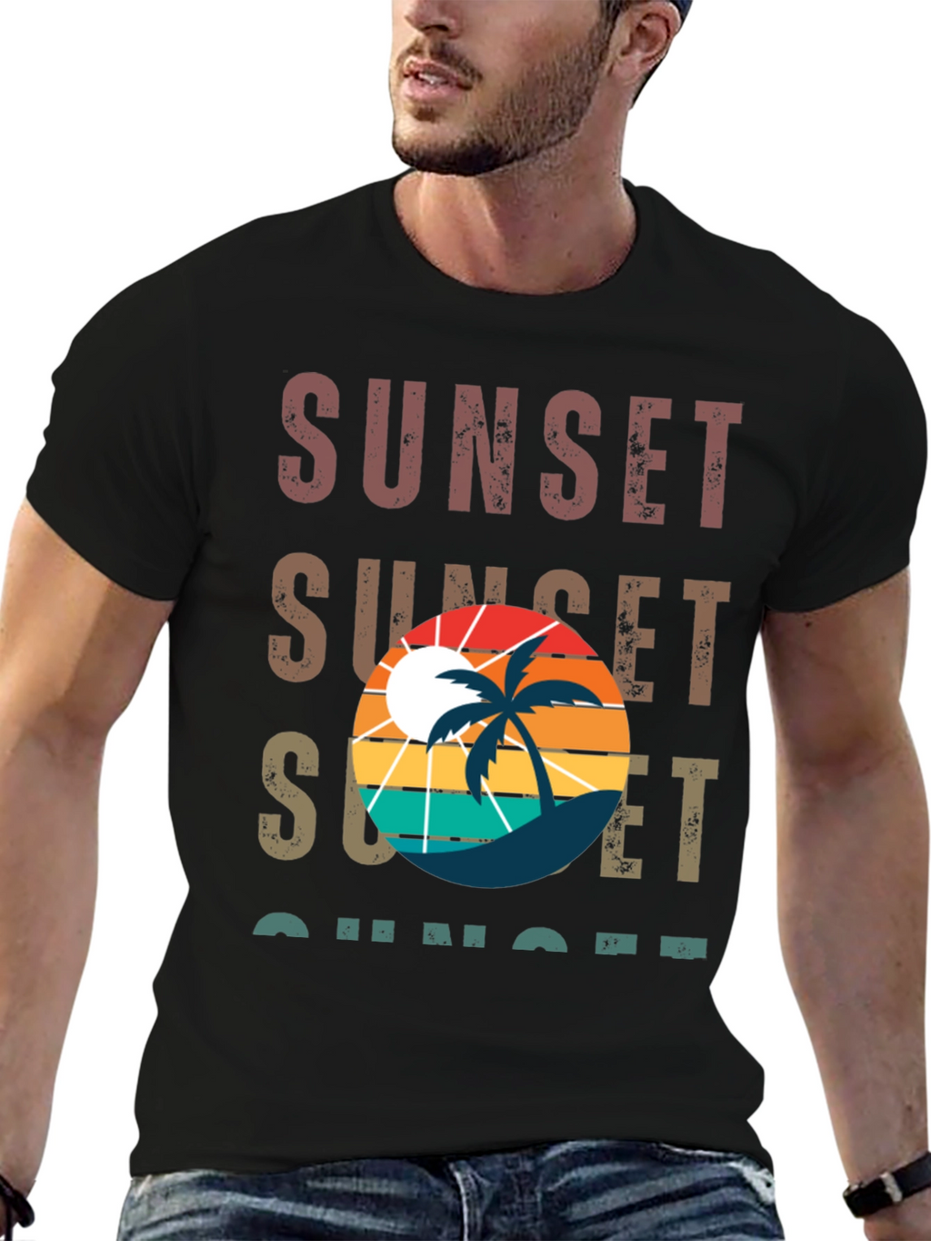Sunset Palm Tree T-Shirt