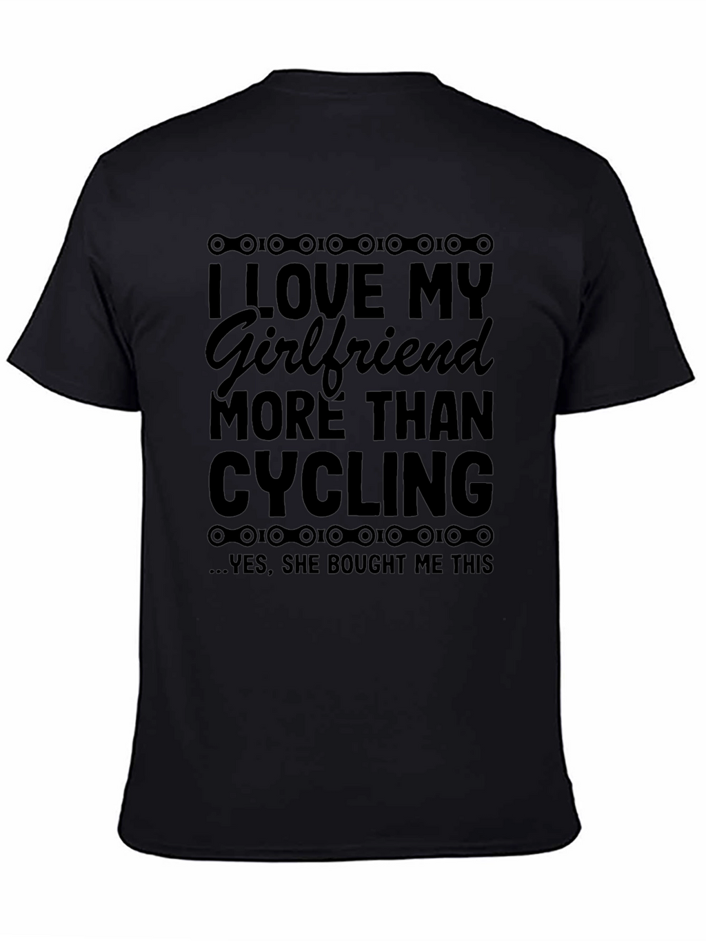 I Love My Girlfriend Cycling Graphic T-Shirt