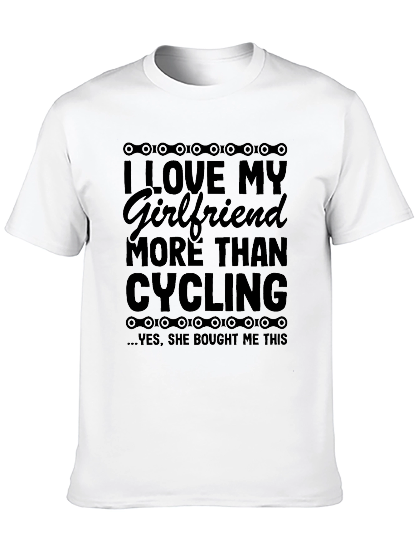 I Love My Girlfriend Cycling Graphic T-Shirt