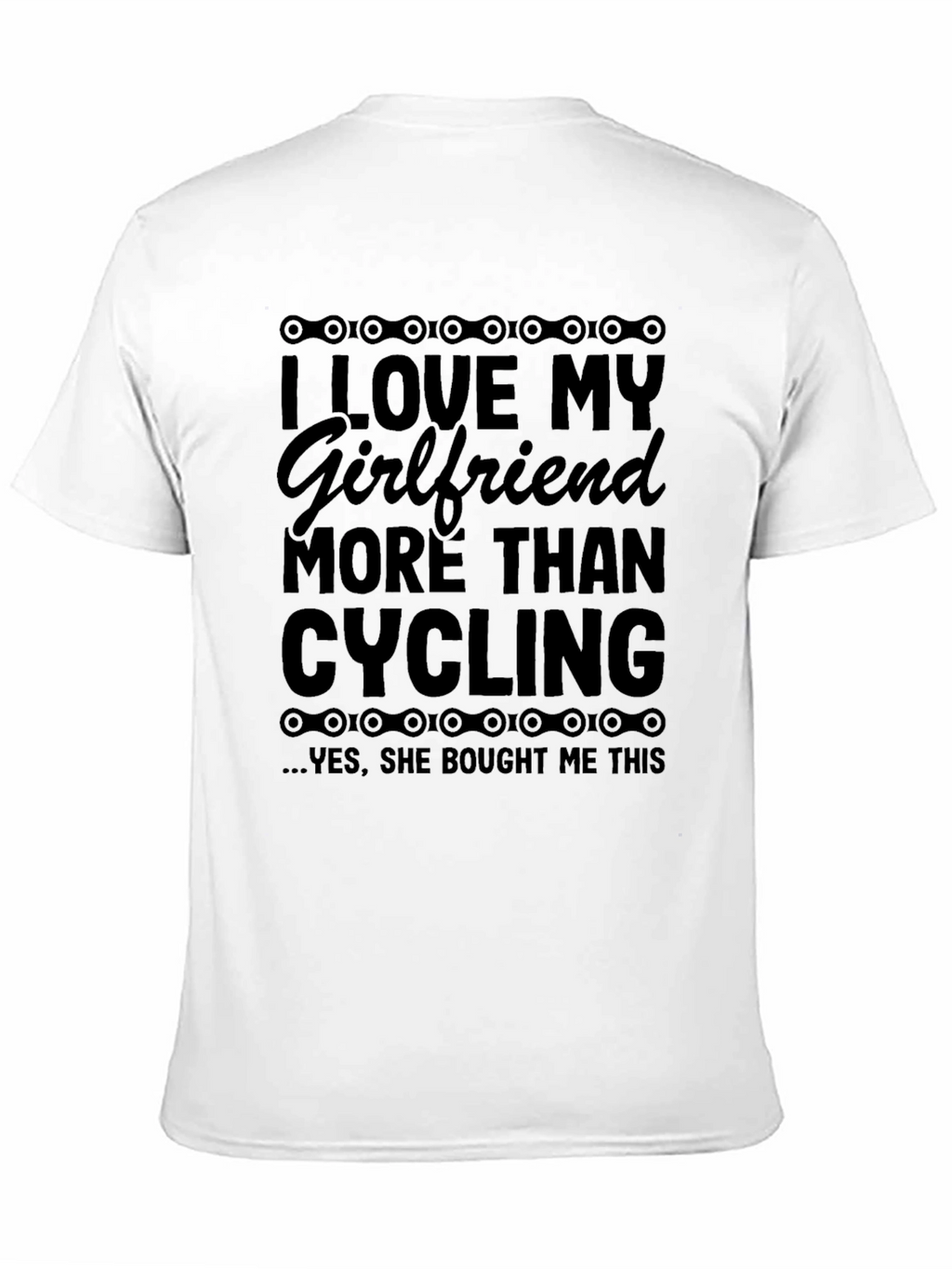 I Love My Girlfriend Cycling Graphic T-Shirt