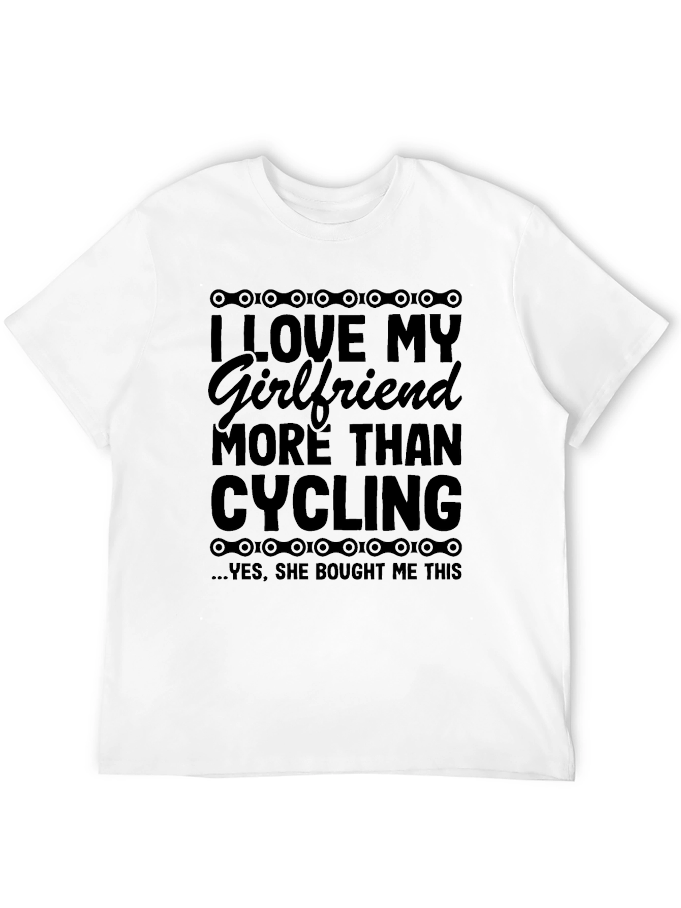 I Love My Girlfriend Cycling Graphic T-Shirt