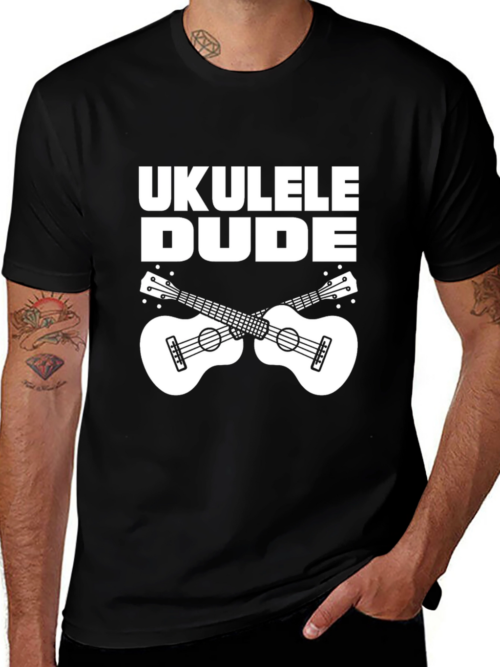 Ukulele Dude Black Graphic Tee Shirt