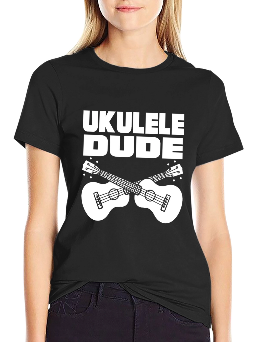 Ukulele Dude Black Graphic Tee Shirt