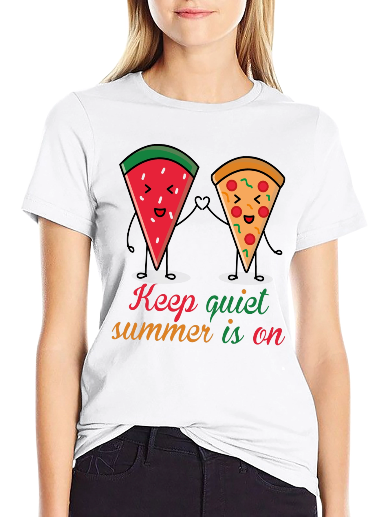 Summer Fun T-Shirt: Watermelon & Pizza Pals