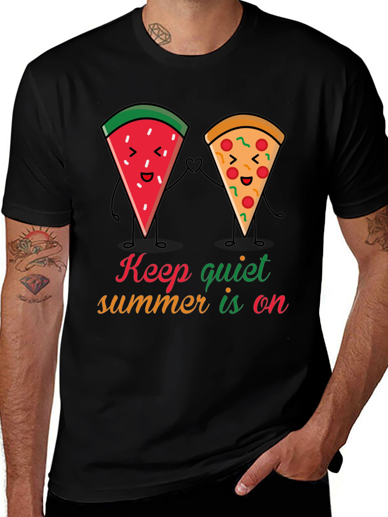 Summer Fun T-Shirt: Watermelon & Pizza Pals