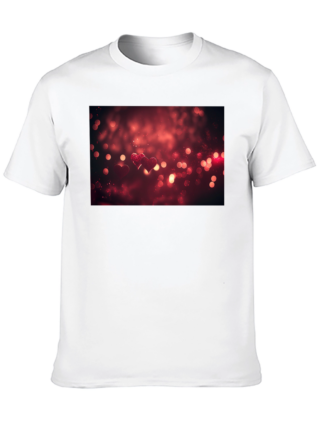 Heart Bokeh Graphic Tee - Black