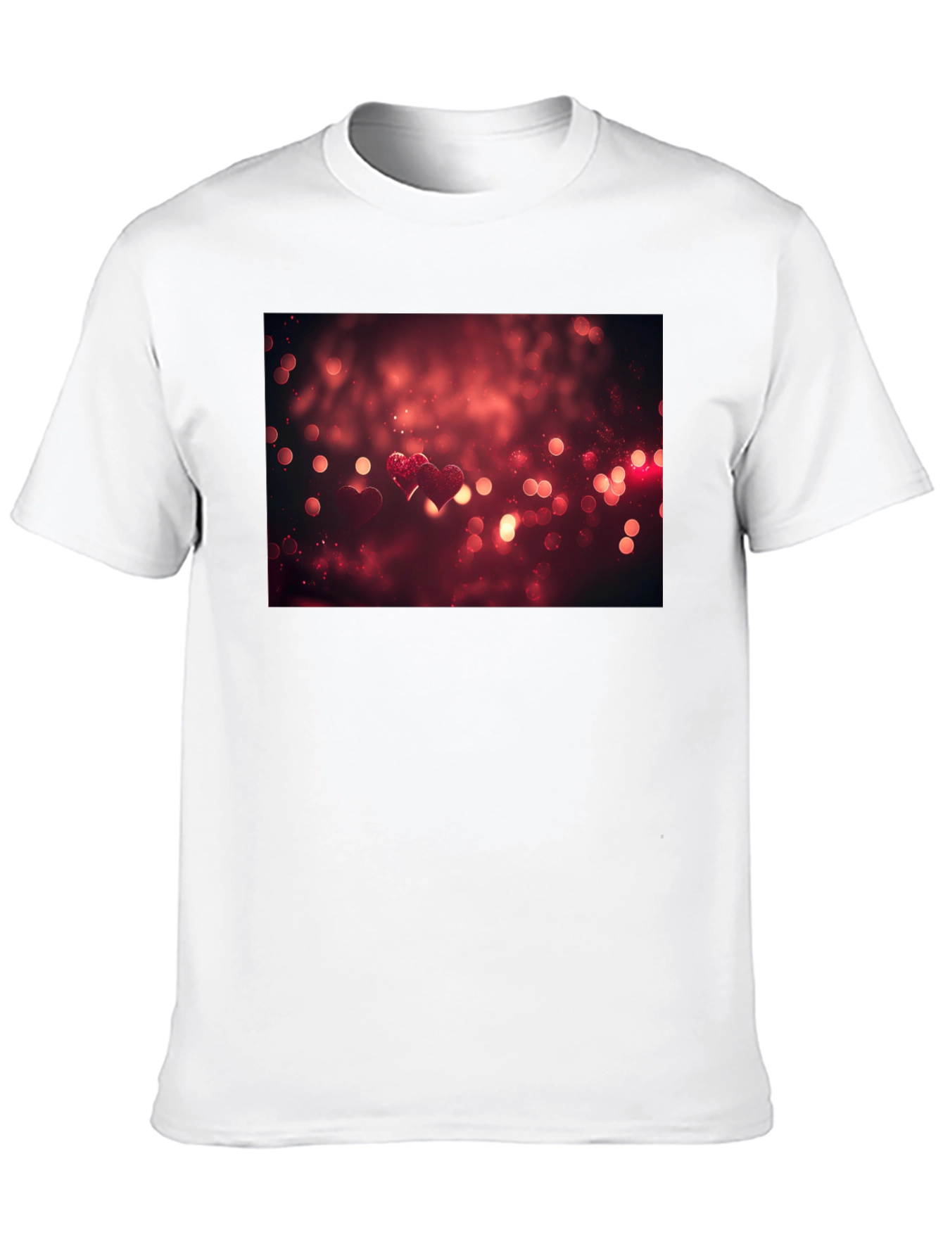 Heart Bokeh Graphic Tee - Black