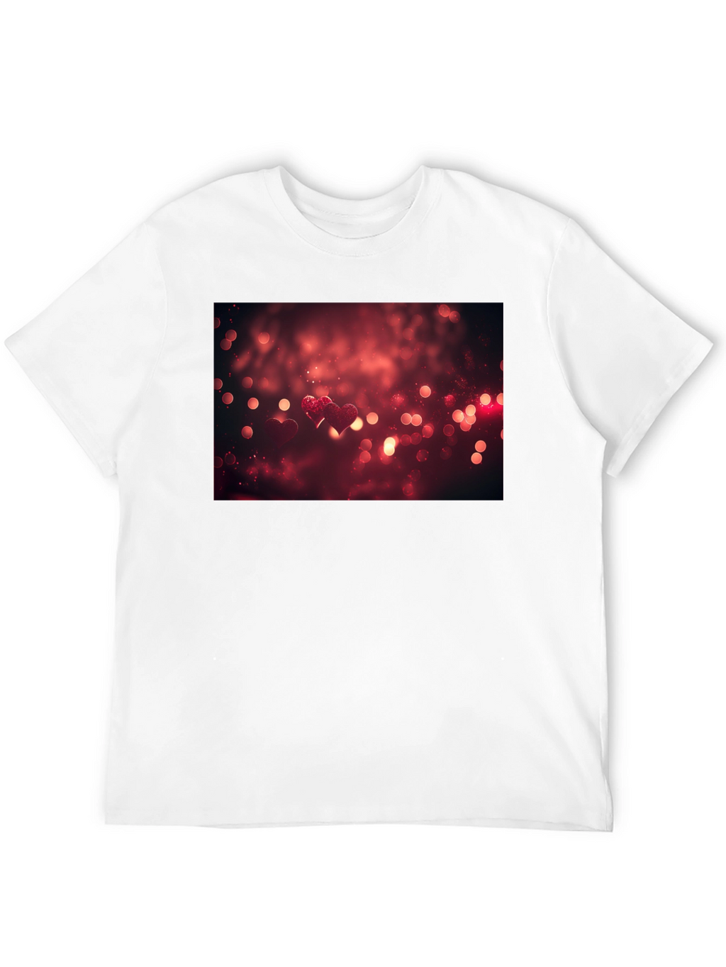 Heart Bokeh Graphic Tee - Black