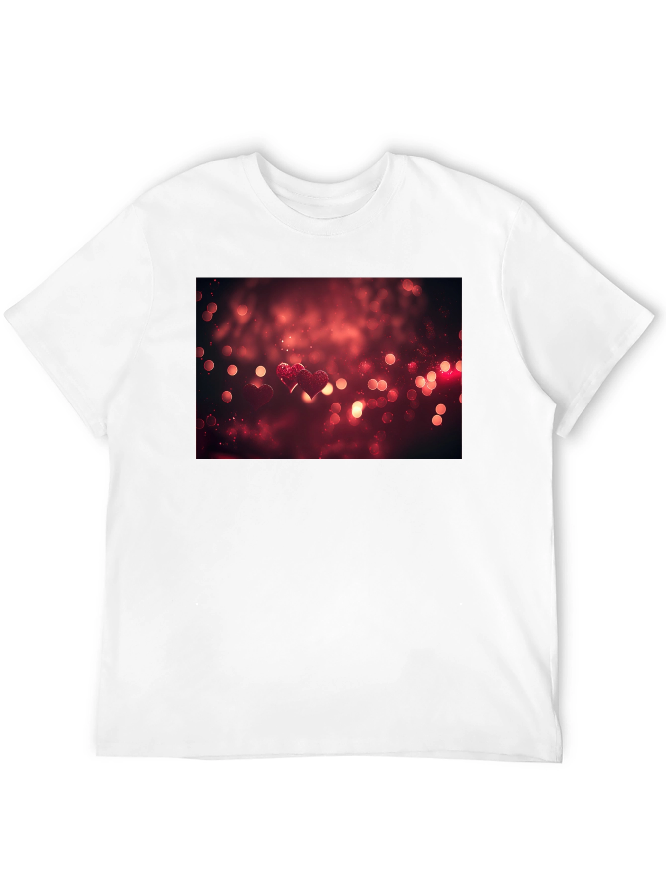 Heart Bokeh Graphic Tee - Black