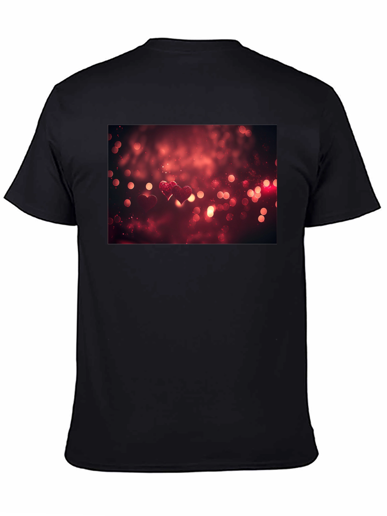 Heart Bokeh Graphic Tee - Black