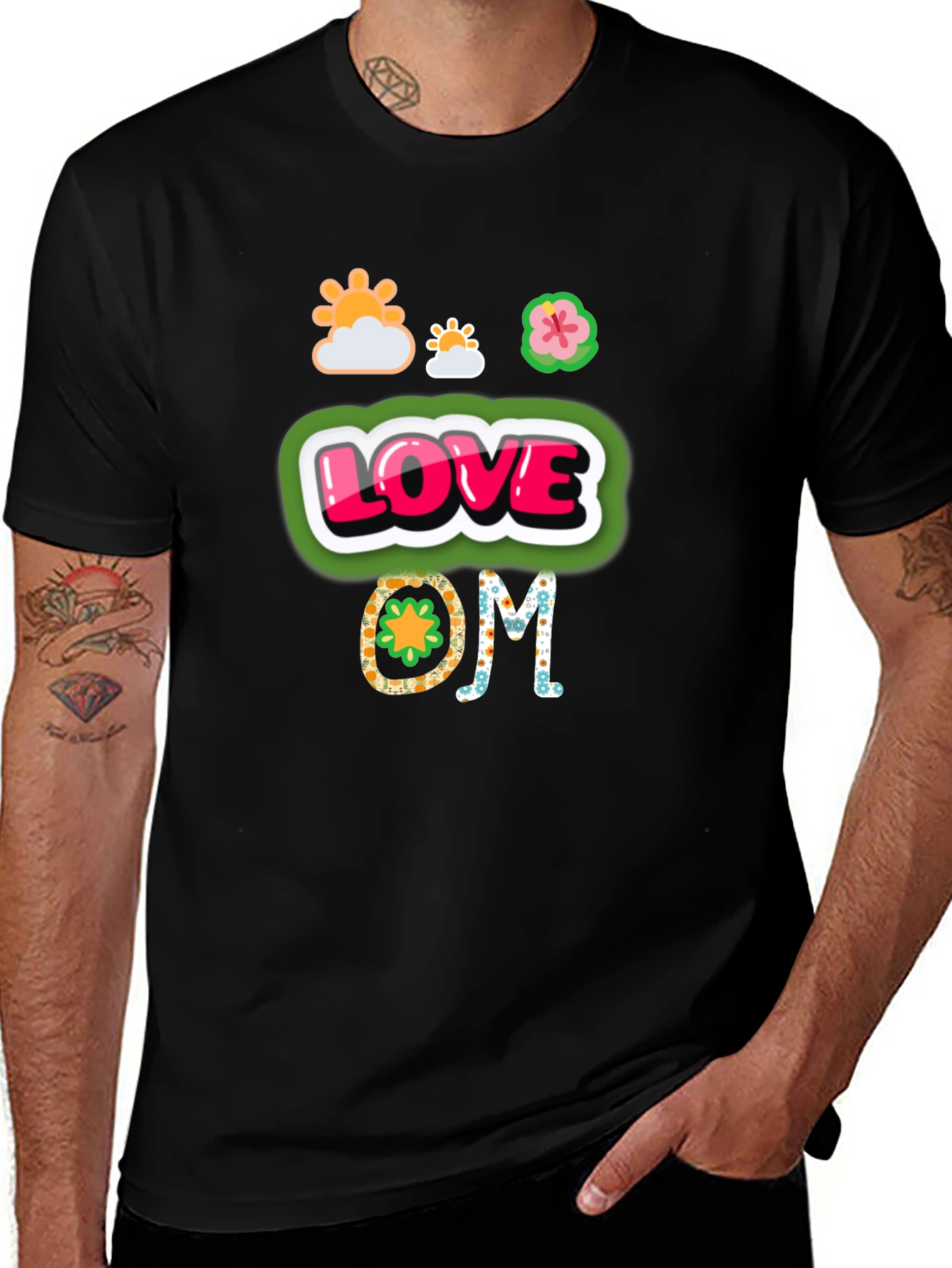 Love OM Graphic Tee - Black
