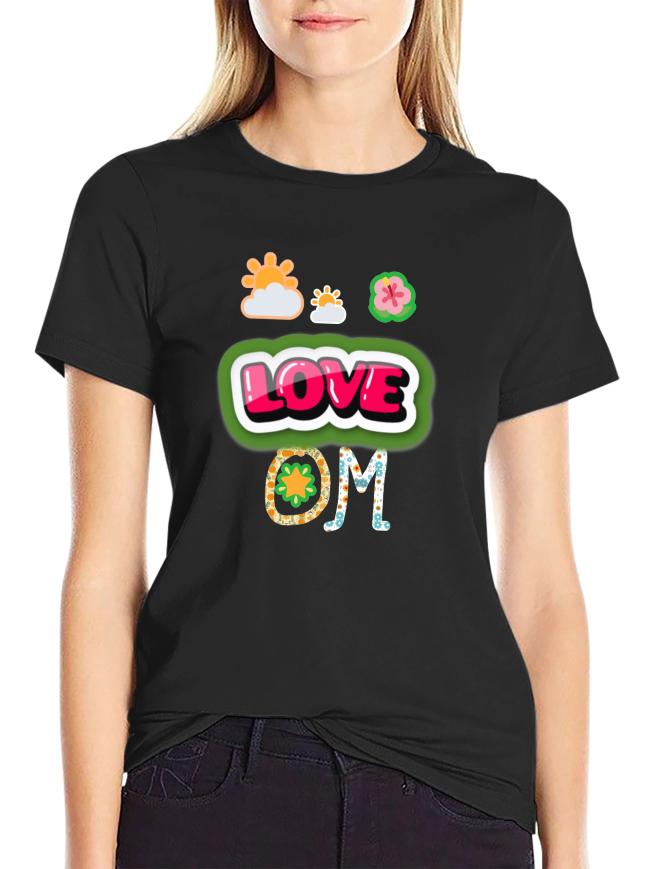 Love OM Graphic Tee - Black