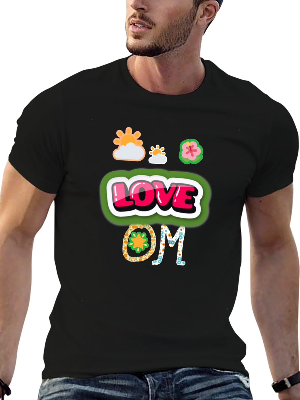 Love OM Graphic Tee - Black