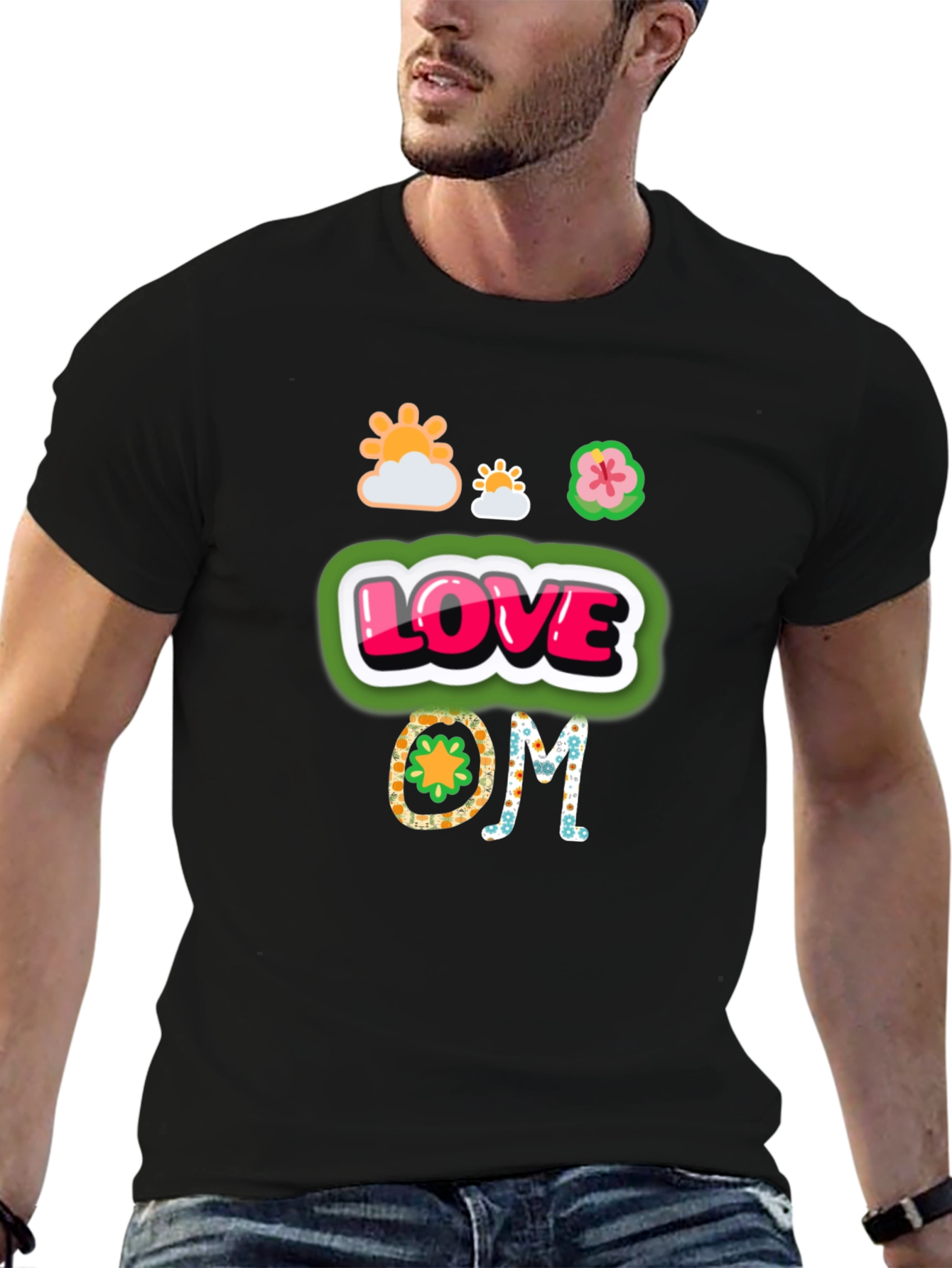 Love OM Graphic Tee - Black
