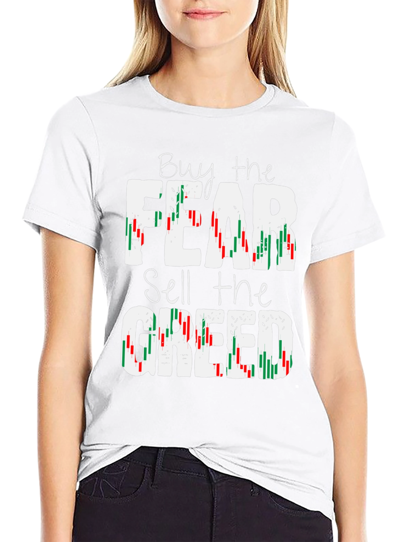 Buy Fear Sell Greed Stock Market T-Shirt