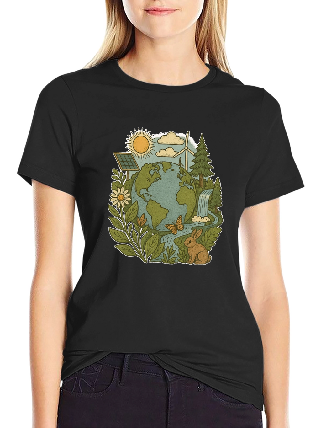 Eco-Friendly Planet Graphic Tee