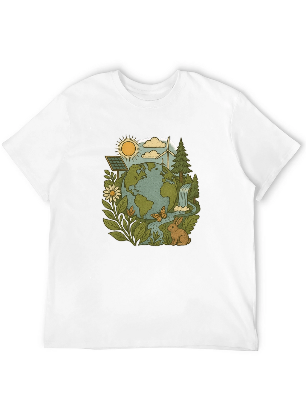 Eco-Friendly Planet Graphic Tee