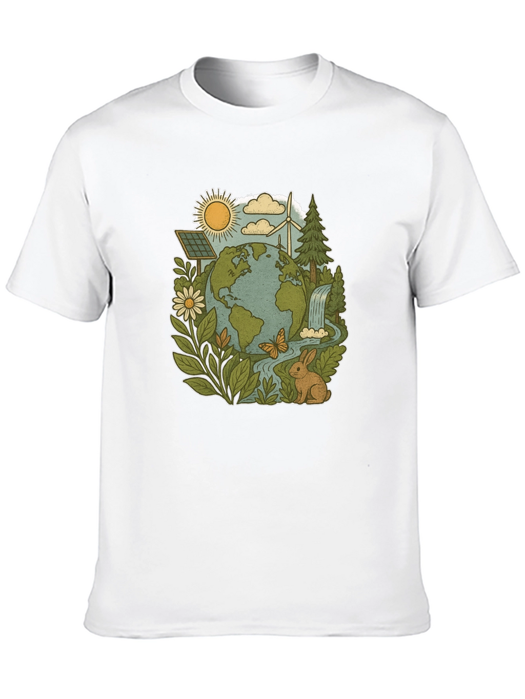 Eco-Friendly Planet Graphic Tee