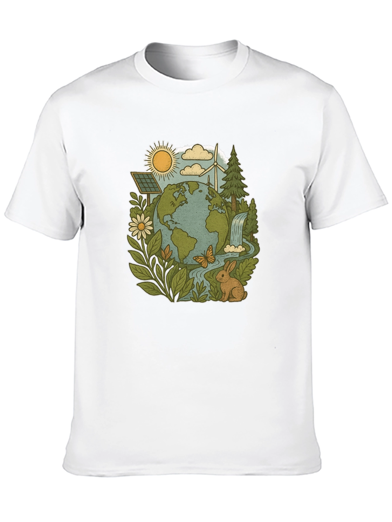 Eco-Friendly Planet Graphic Tee