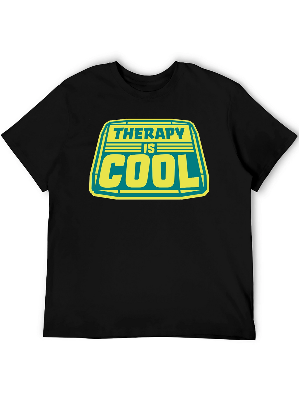 Therapy is Cool Graphic Tee - Black