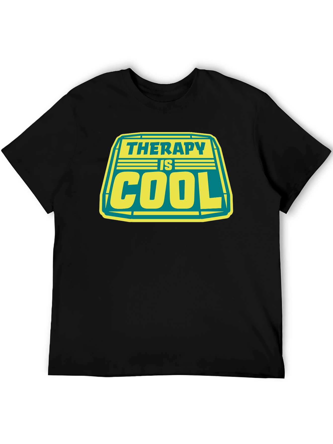 Therapy is Cool Graphic Tee - Black