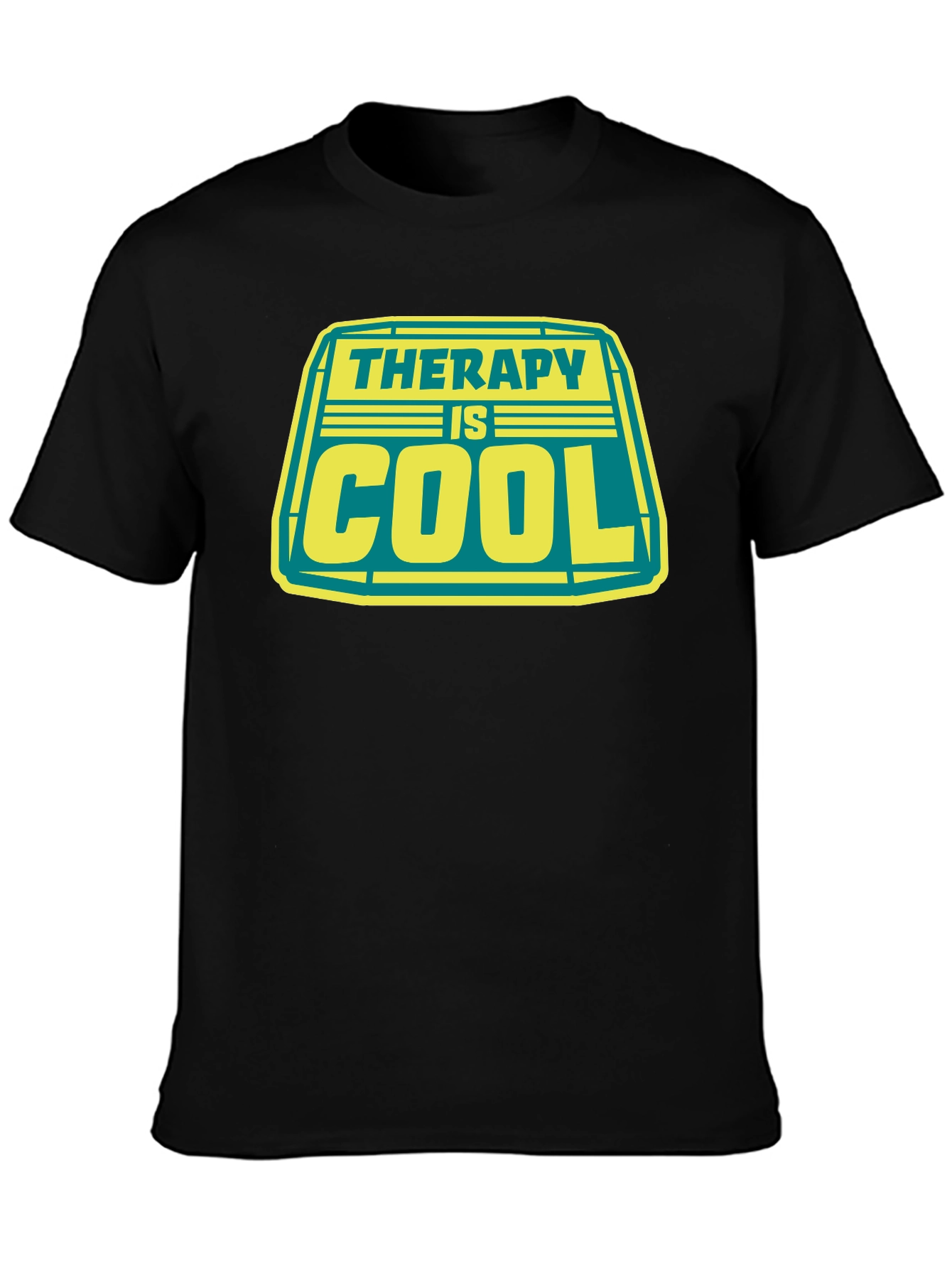Therapy is Cool Graphic Tee - Black
