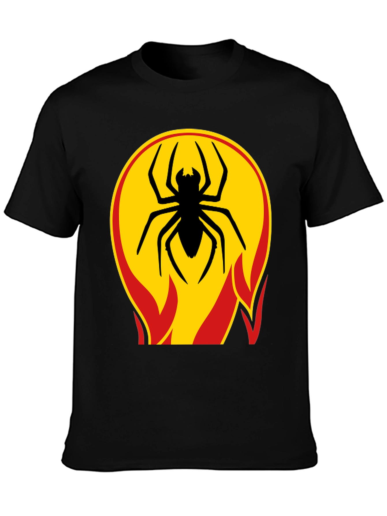Spider on Fire T-Shirt - Bold Graphic Tee