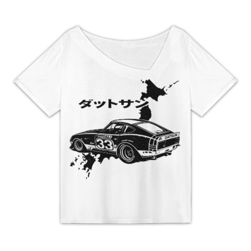 Vintage Japanese Racing Car Graphic Tee – Retro Datsun Style Drift Shirt for Car Lovers(z359)