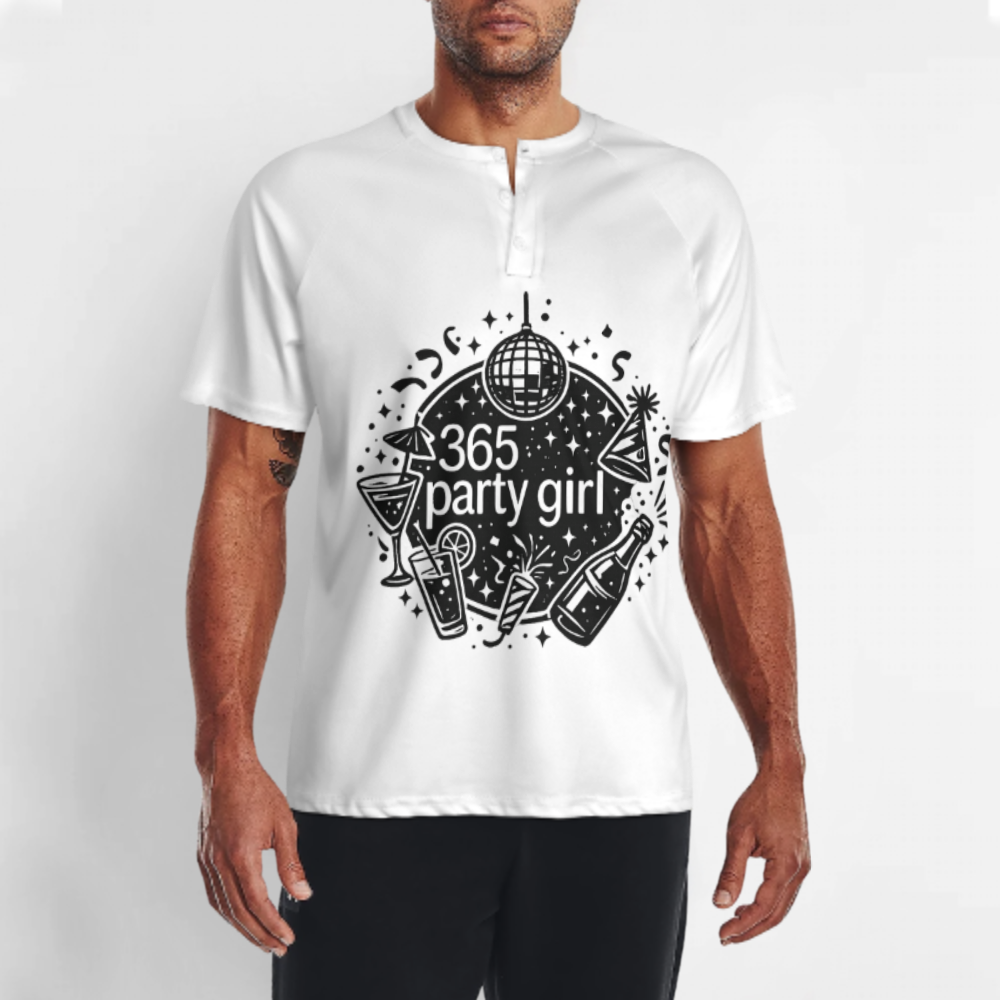 365 Party Girl Graphic T-Shirt – Fun Retro Club & Festival Unisex Tee(z319)