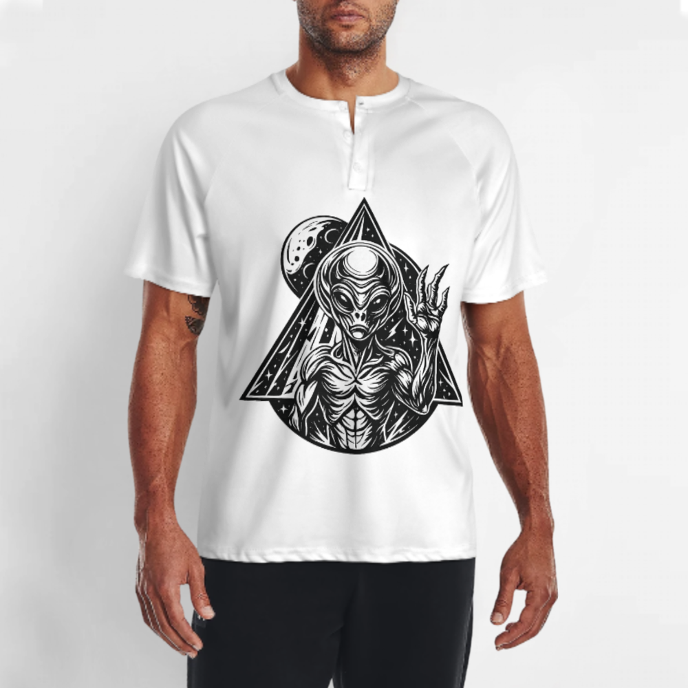 Retro Alien Graphic T-Shirt – Vintage Space Creature Sci-Fi Streetwear Tee(z318)