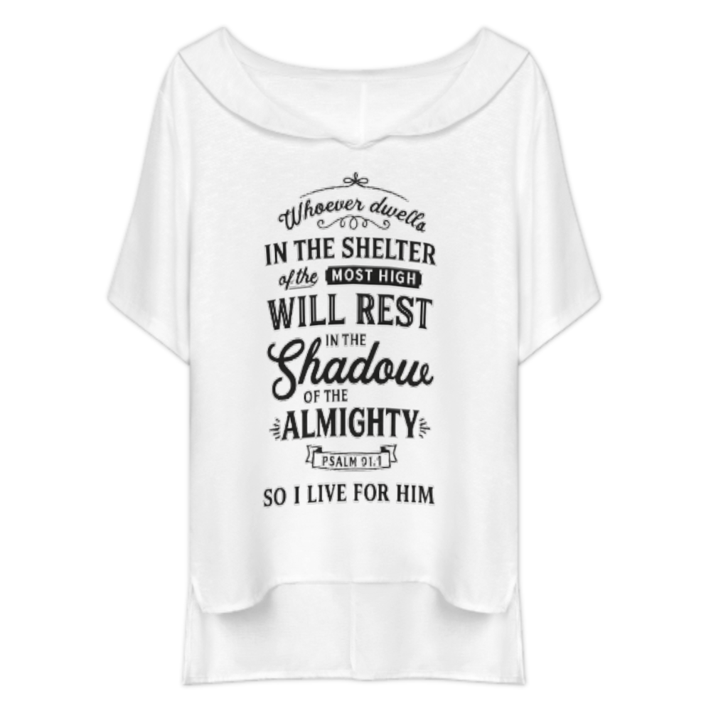 Psalm 91:1 Christian Faith T-Shirt – “Will Rest In The Shadow Of The Almighty” Inspirational Bible Verse Tee(z321)