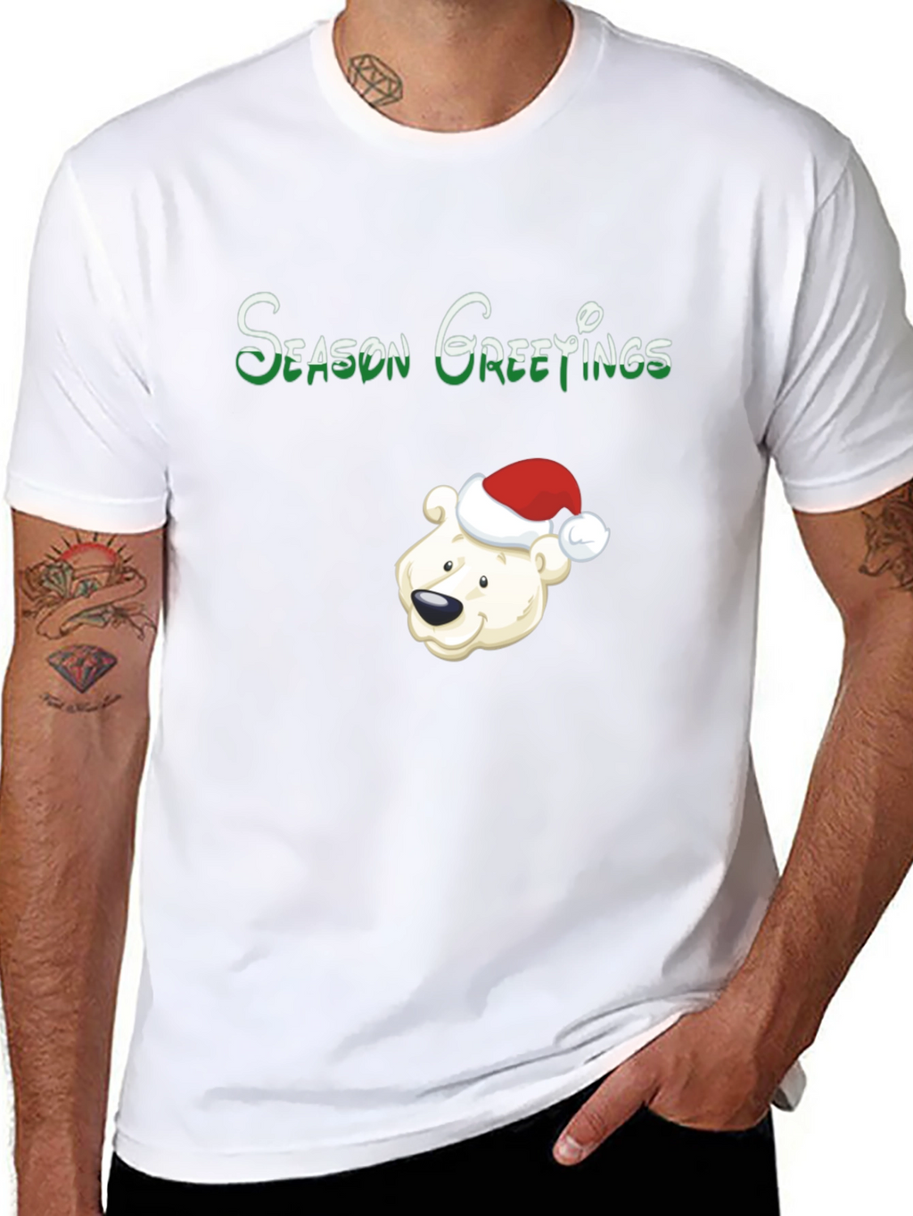 Season Greetings Polar Bear Christmas T-Shirt