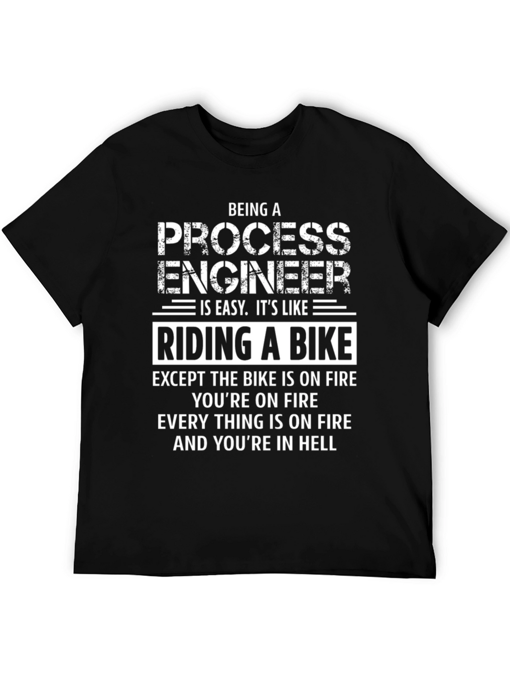 Process Engineer Fire Bike Graphic T-Shirt