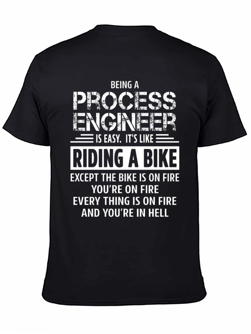 Process Engineer Fire Bike Graphic T-Shirt