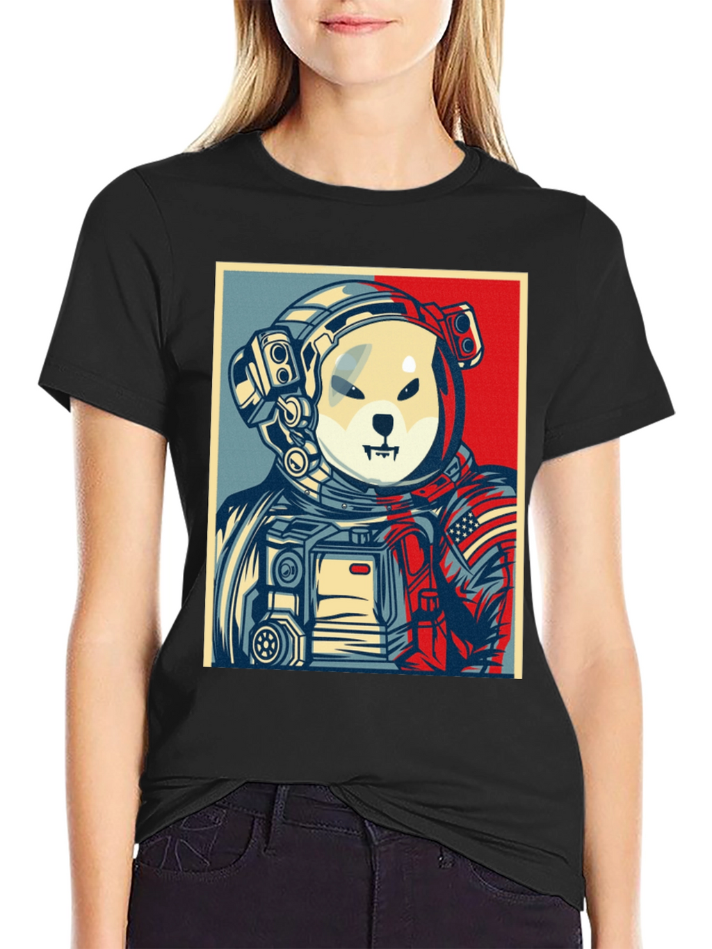 Dogecoin Astronaut Black T-Shirt - Meme to the Moon!