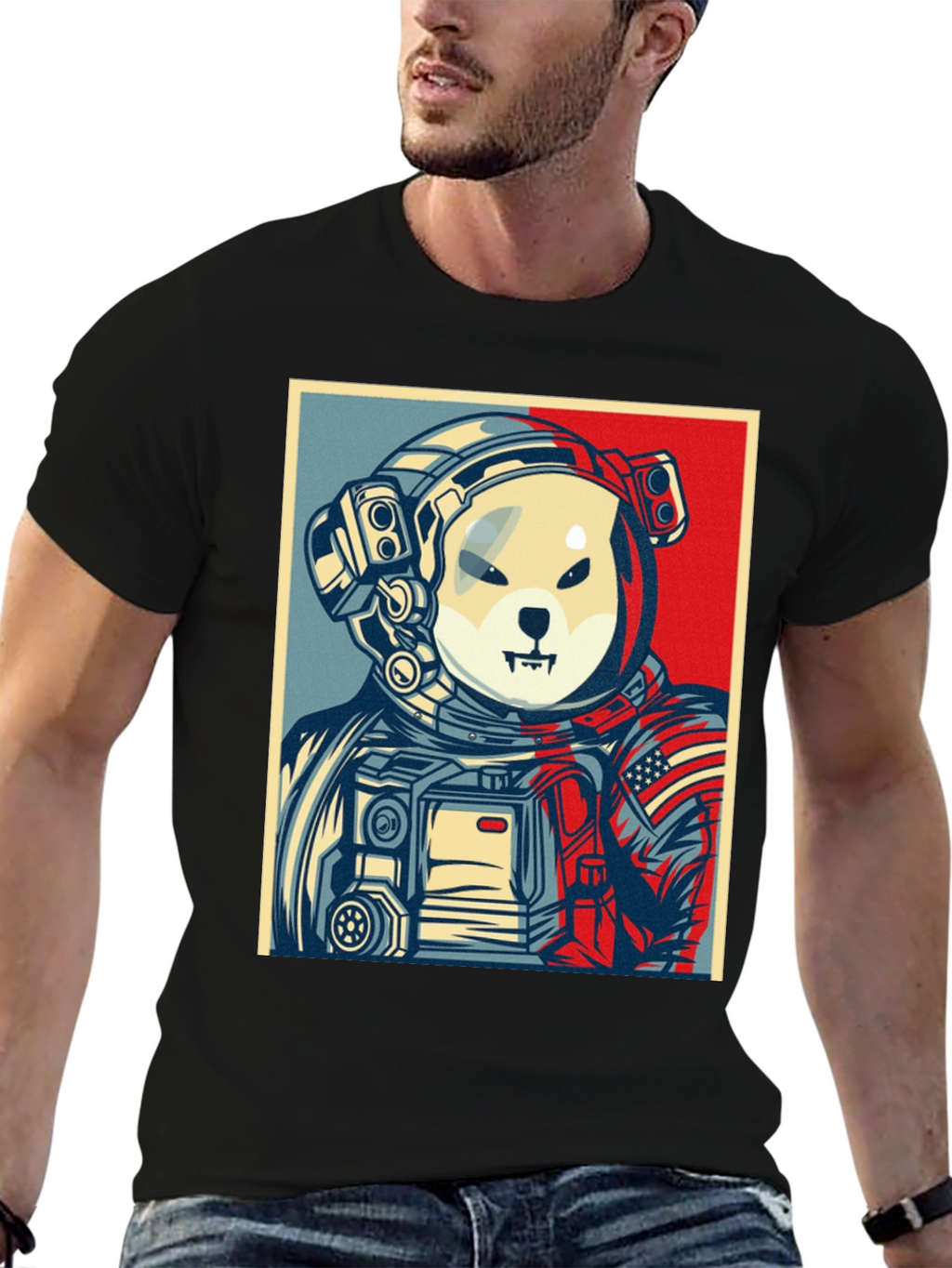 Dogecoin Astronaut Black T-Shirt - Meme to the Moon!