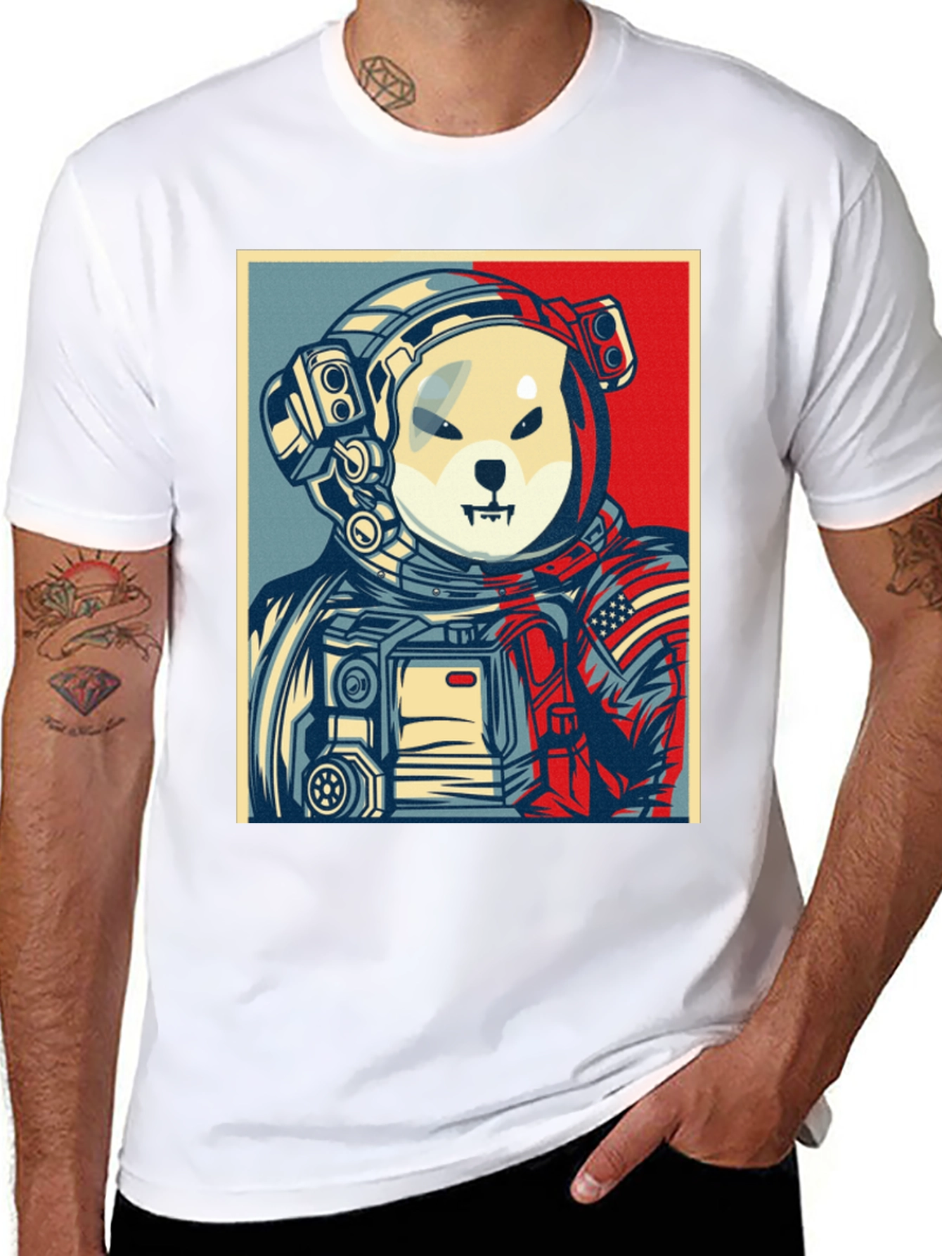 Dogecoin Astronaut Black T-Shirt - Meme to the Moon!