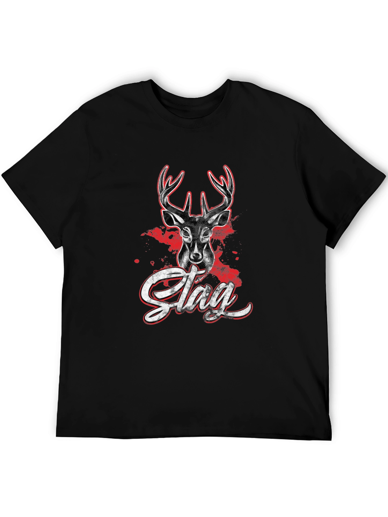 Stag Graphic T-Shirt - Mens Casual Tee