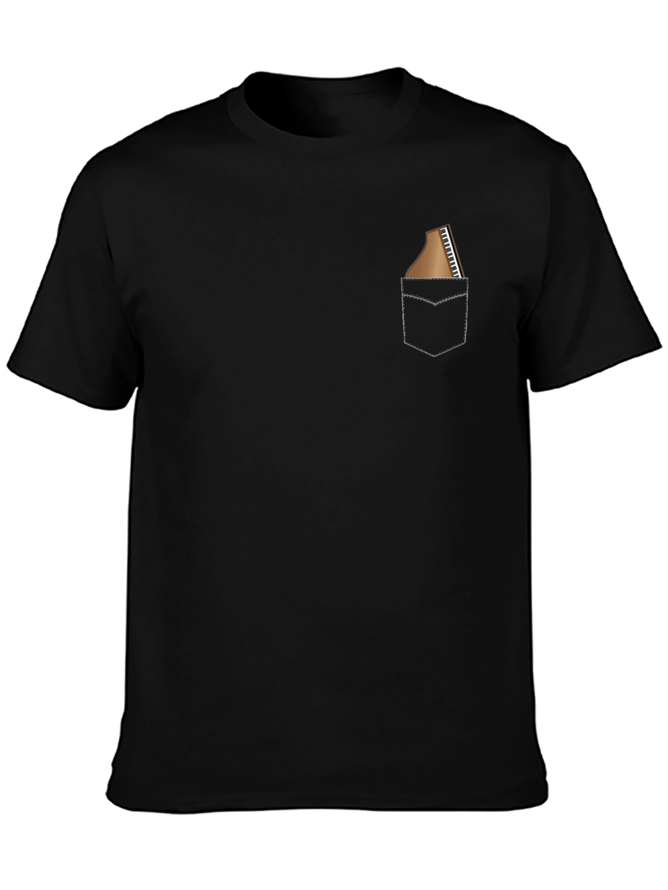Piano Pocket T-Shirt - Musician Novelty Tee