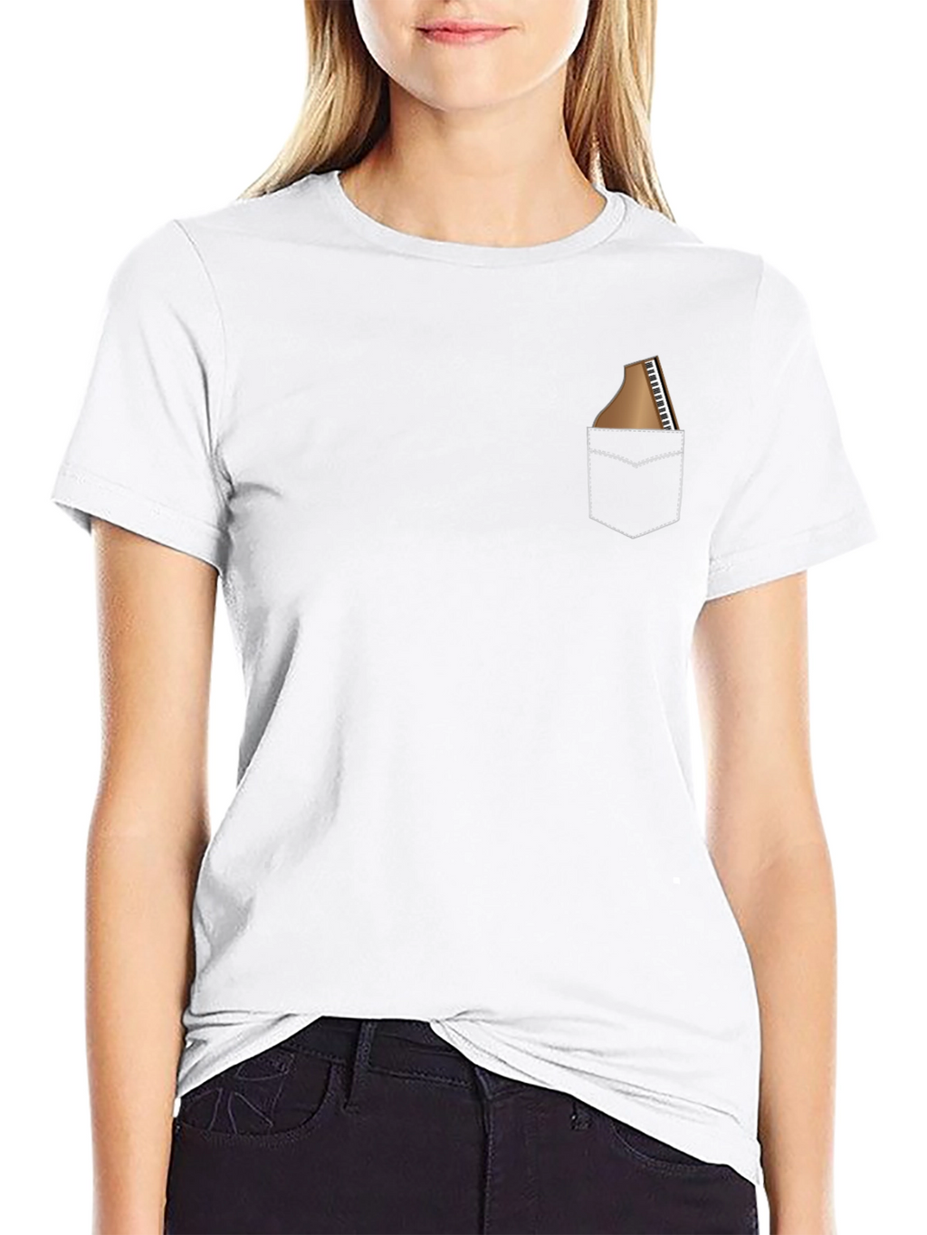 Piano Pocket T-Shirt - Musician Novelty Tee