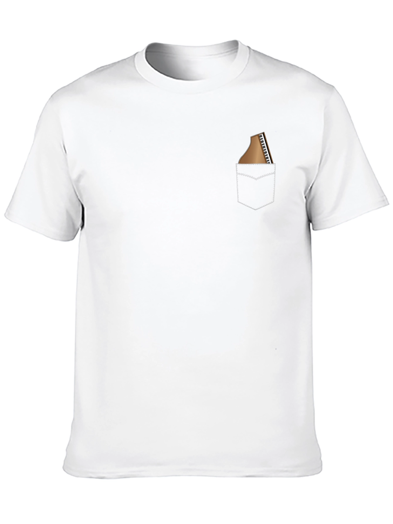 Piano Pocket T-Shirt - Musician Novelty Tee