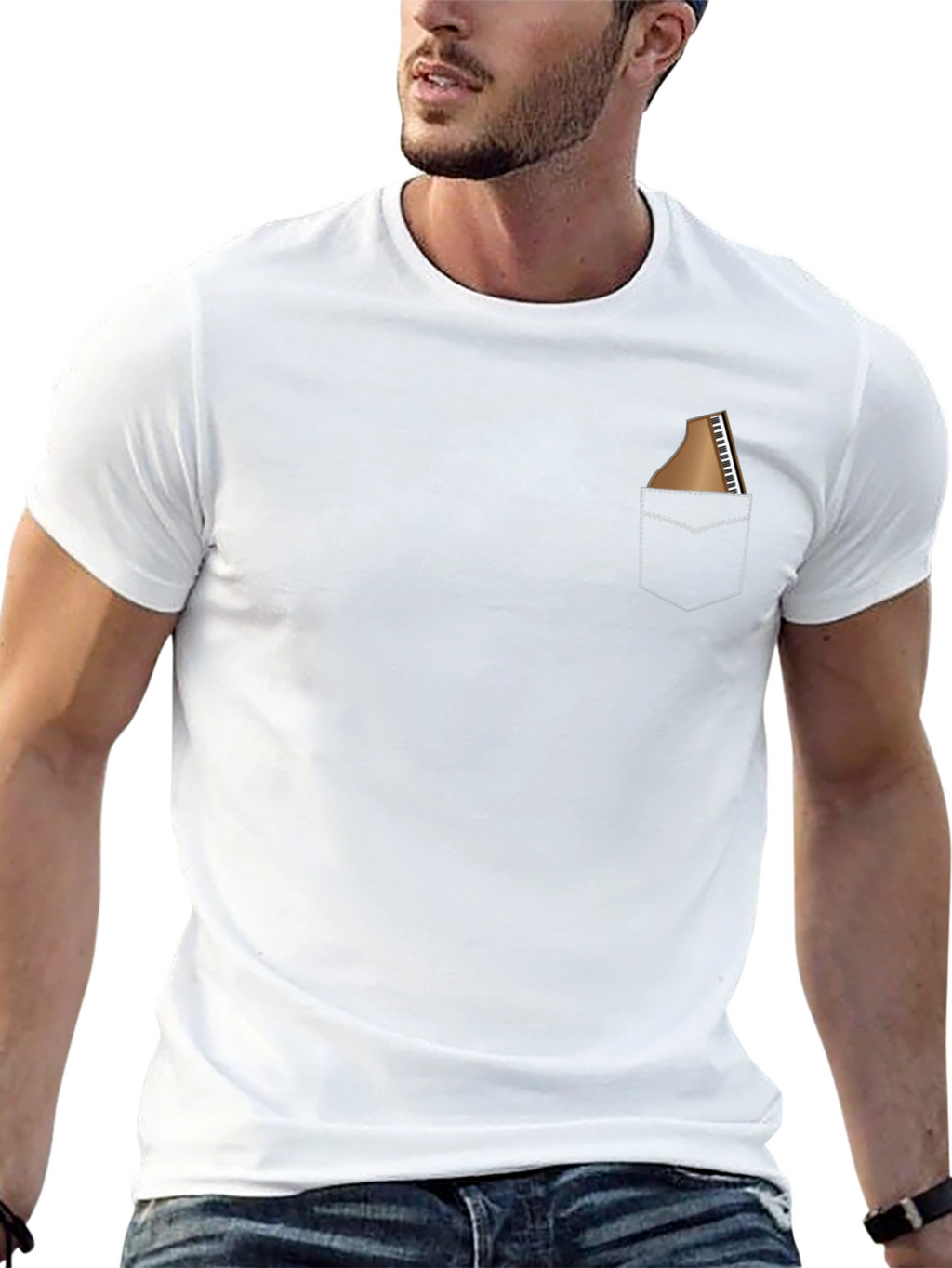 Piano Pocket T-Shirt - Musician Novelty Tee
